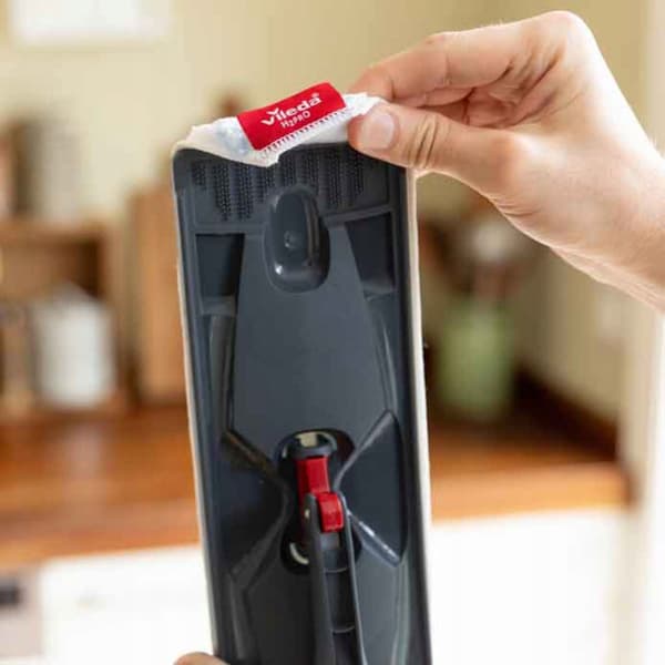 Flatmopp Vileda H2prO plus hink 2 behållare rent och smutsigt vatten