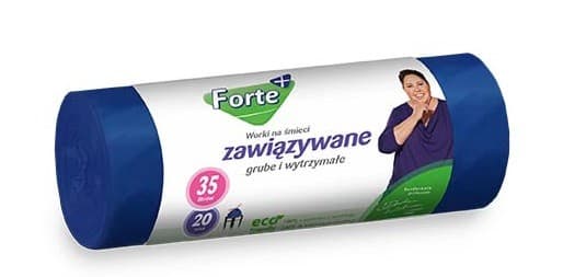 Sopsäckar bundna 35 l 20 st Forte+