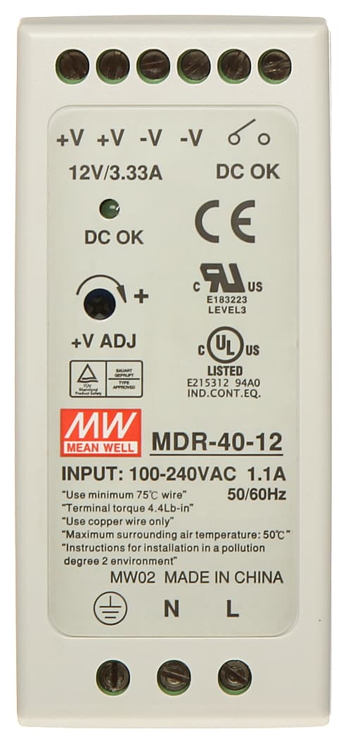Switchande MDR-40-12 verkkovirtalähde 40W 12V