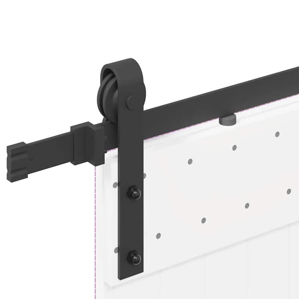 vidaXL monteringssystem til skydedør, 200 cm, stål, sort