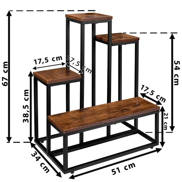 Parvimainen kukkateline ANTIRES RUSTIC -kukkateline