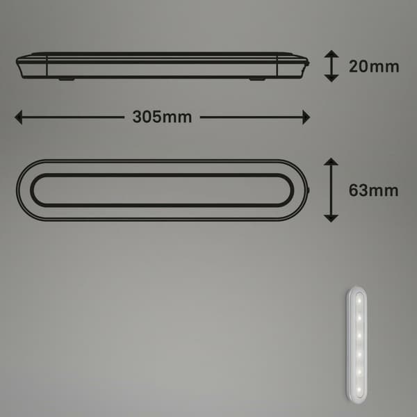 BATTERIDREVET LED-LAMPE - TIMER - NAT - TIL GARDEROBE - SKUFFERUM