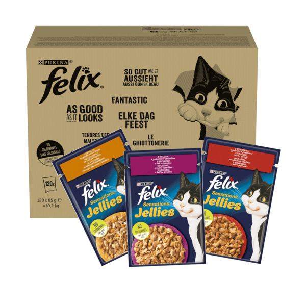 PURINA Felix Sensation våtfoder för katter 120x85 g
