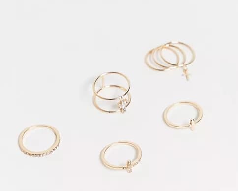Aldo ringset 5 delar guld M