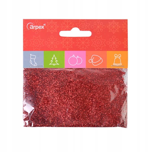 RØD LØS GLITTER, 15 g, 1 pakke