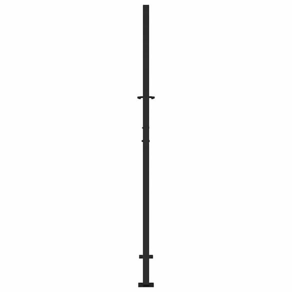 vidaXL havelåge sort 105x180 cm stålskinnemønster