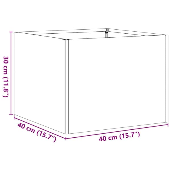 vidaXL Blomkruka vit 40x40x30 cm stål