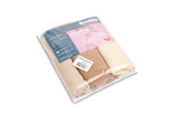 MUSLINBLÖJA, ENFÄRG, BRUN (Förpackning - 3 st)