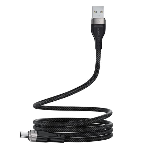 Acefast C11-04 USB-A - USB-C 3A-kabel 1,2 m magnetisk flätad - svart