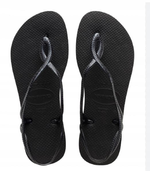 HAVAIANAS DAME FLIP-FLOPS SANDALER SORTE 41/42 Ż_D