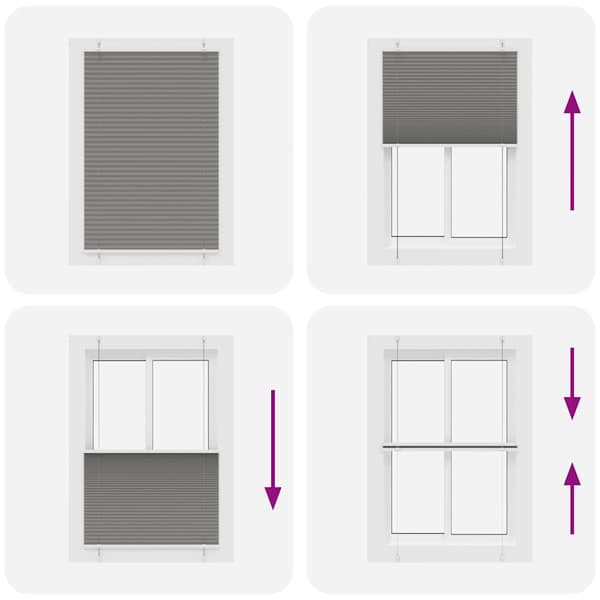 vidaXL Plisserad gardin antracit 100x100cm Tygbredd 99,4cm