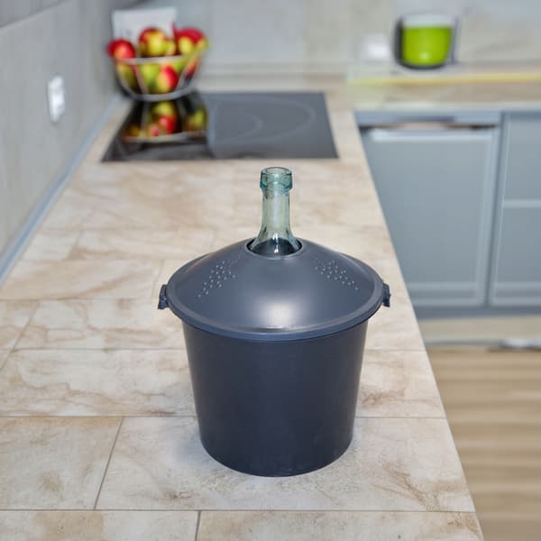 25L dunke i kurv TIL vin demijohn tyk glasvinflaskeprop + rør
