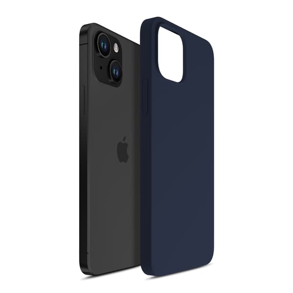 Apple iPhone 15 Plus - 3mk Silikone Cover Mørk Marineblå