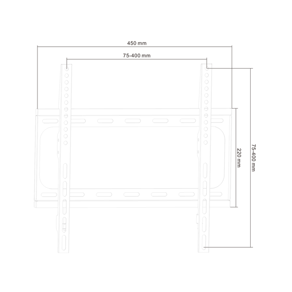 Cabletech TV-vægholder 26"-55"