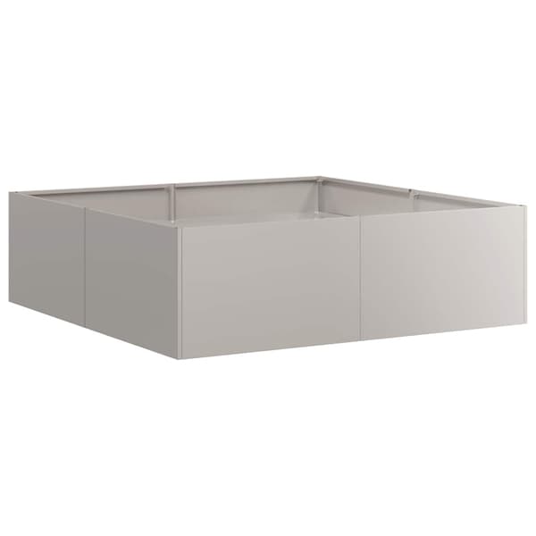 vidaXL rusten urtepotte 100x100x30 cm rustfrit stål