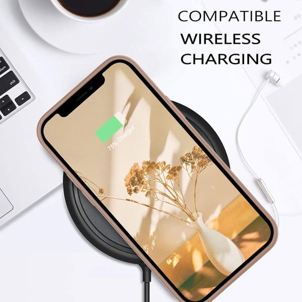 ETUI TIL IPHONE 12 PRO MAX 6,7' BRUN SILIKONE STÆRK A2342 A2410