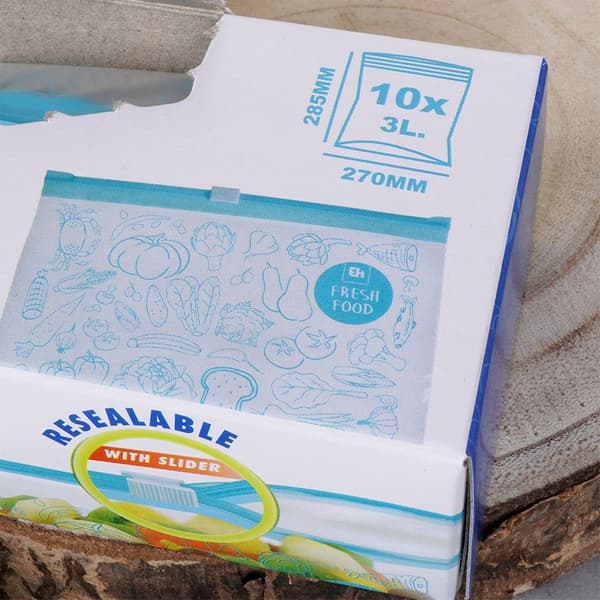 Ziplock-påsar för mat 3 l 10 st.