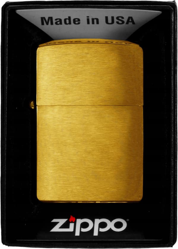 ZIPPO MESSING BØRSTET Lighter Gavesæt nr. 2