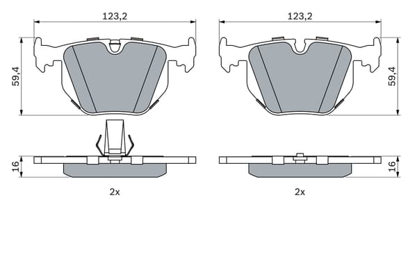 BAKRE BROMSBELÄGG 0986494006 BOSCH