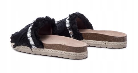 QUAZI DAME FLIP-FLOPS I SORTE LÆDER 36 3W1G12*