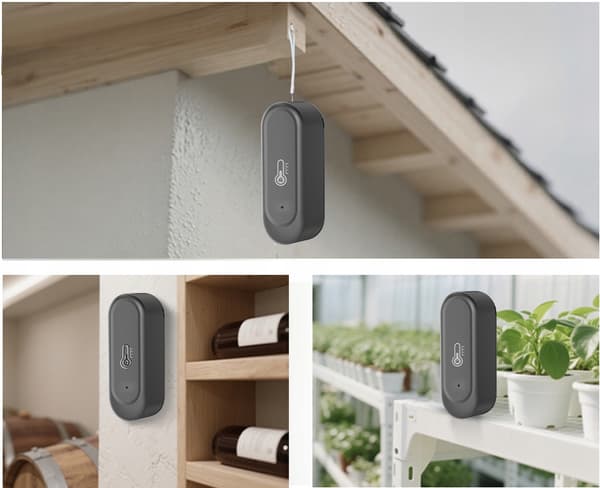 Extern temperatur- och fuktighetssensor RTX Tuya Zigbee Svart