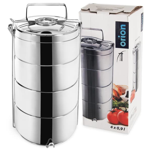 Termisk stållunchlåda 4-nivå 4x900 ml