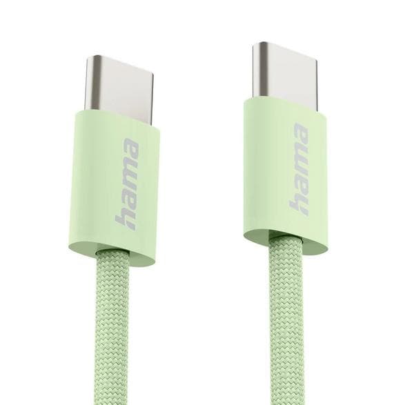 HAMA Data Fabric USB-C-kabel 1m Grön