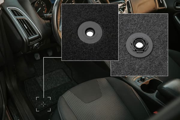 Bilmåtter i velour til Citroen Berlingo II Multispace (2008-2018) anthracit