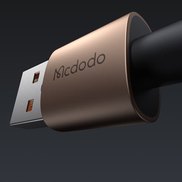 MCDODO KABEL USB-A USB-C SNABBLADDNING USB TYP C 6A 100W 1M LED GULD