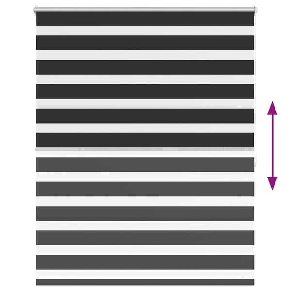 Zebragardin 120 x 175 cm sort