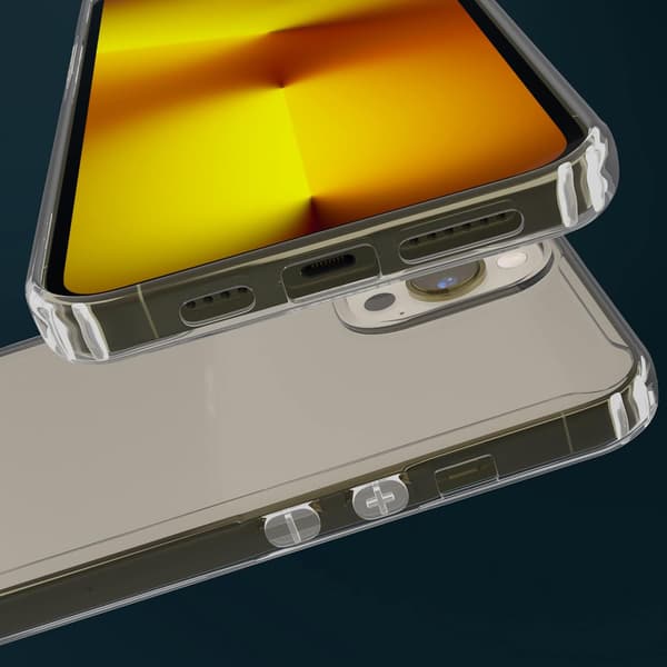 FODRAL TILL APPLE IPHONE 13 PRO KLAR SILIKONBAKSIDA