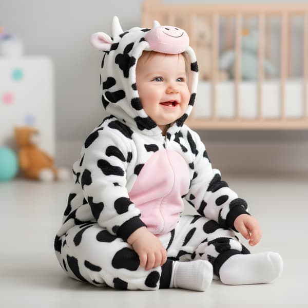 Heldragt Pyjamas Kostume Ko Baby 120: 96-104 cm