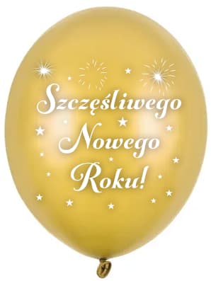 Hyvää uutta vuotta -ilmapalloja! 14 tuumaa, 5 kpl.