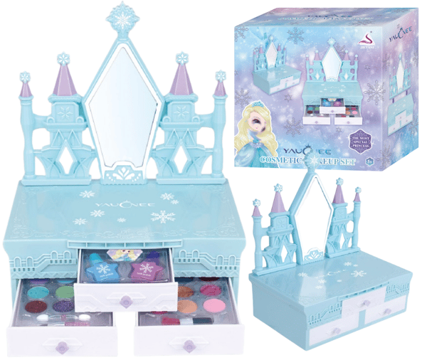 XXL nagellackboxset prinsessslott sminksamling för barn
