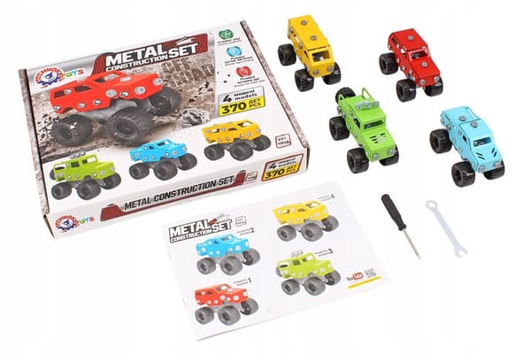 Metalliset autopalikat 4 mallia 370 kpl. Technok