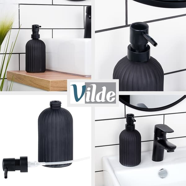Lasinen musta saippuadispenseri 400 ml 2 kpl