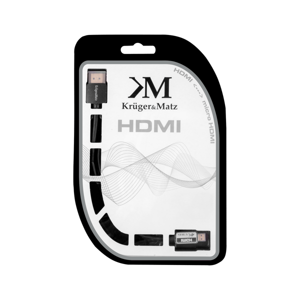 HDMI-kaapeli - micro HDMI 1,8m 4K Kruger&Matz