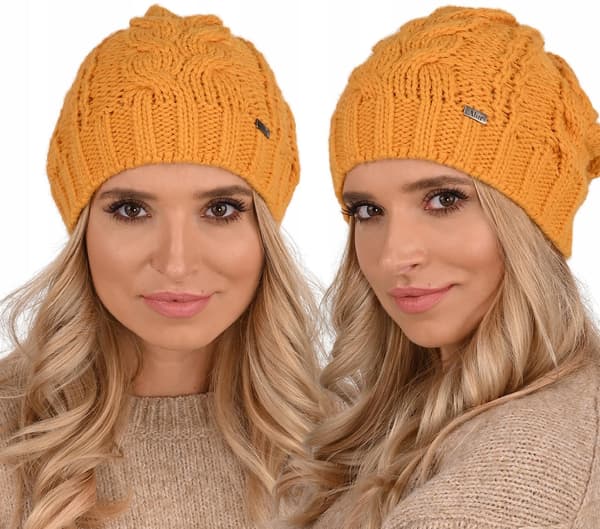 Modern vintermössa för kvinnor, dvärg, honung, A4