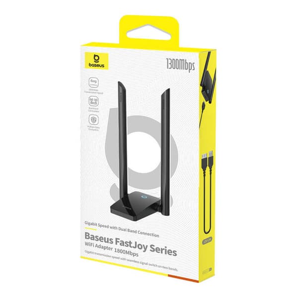 Baseus FastJoy 1800Mbps WiFi-adapter (svart)