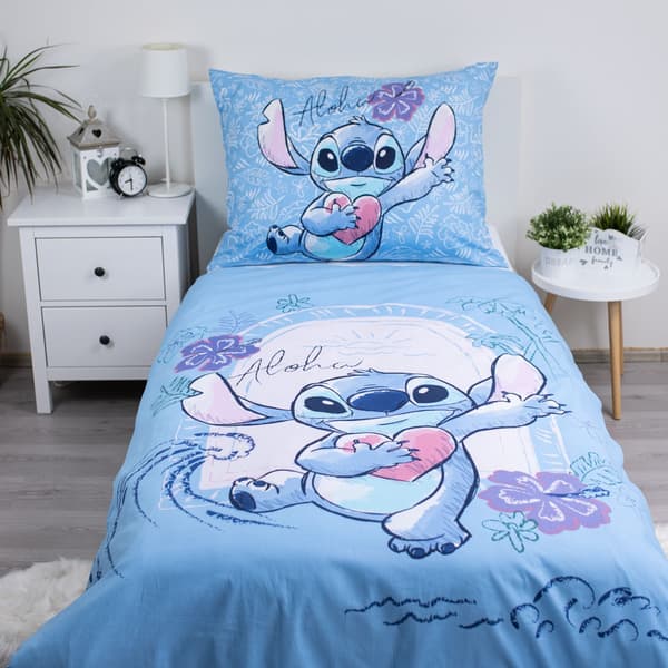 LILO & STITCH ALOHA BARN SÄNGKÅPSET 140 X 200 cm Bomull DISNEY