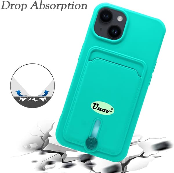 SILIKONE ETUI TIL APPLE IPHONE 13/IPHONE 14 6,1" ETUI GRØN + PUNG