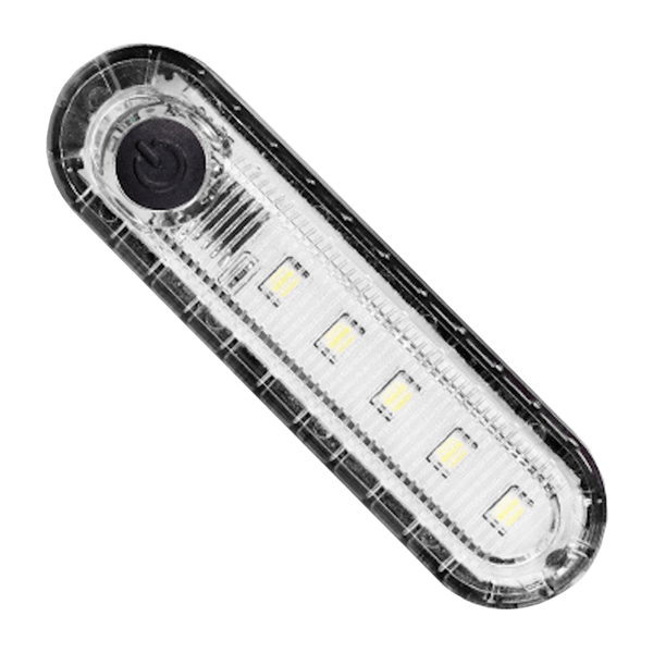 Forlygte LED hvid USB gummirem 12 timer vandtæt