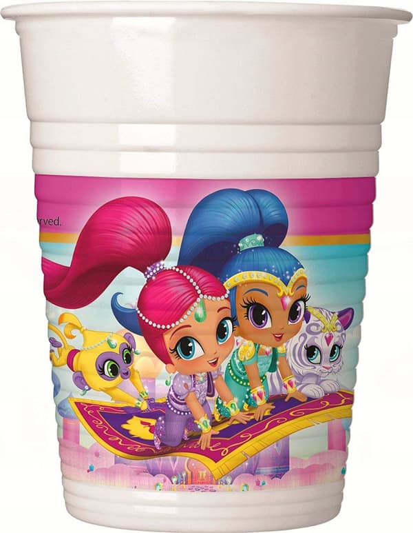 Shimmer and Shine plastmuggar 200ml 8 st.