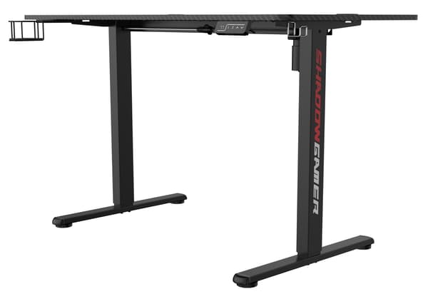 SHADOW GAMER 1.0 elektrisk gamingbord, sort, 120 cm