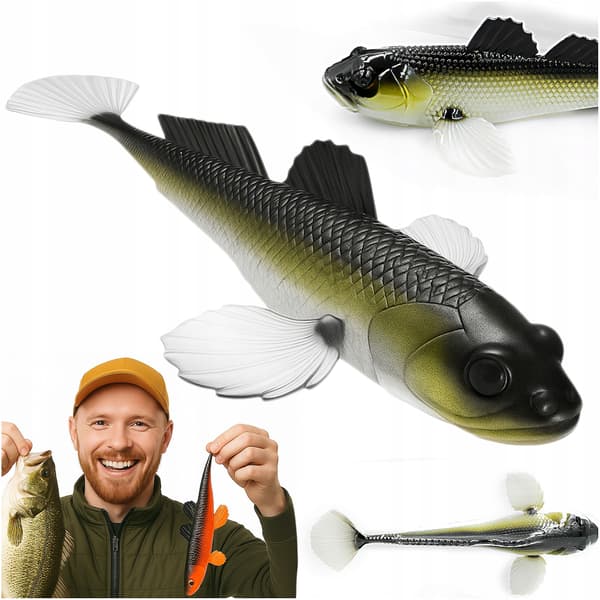 Gummi lock Libra Lures GOBIO 18.6cm vertikal 031 oliv sik
