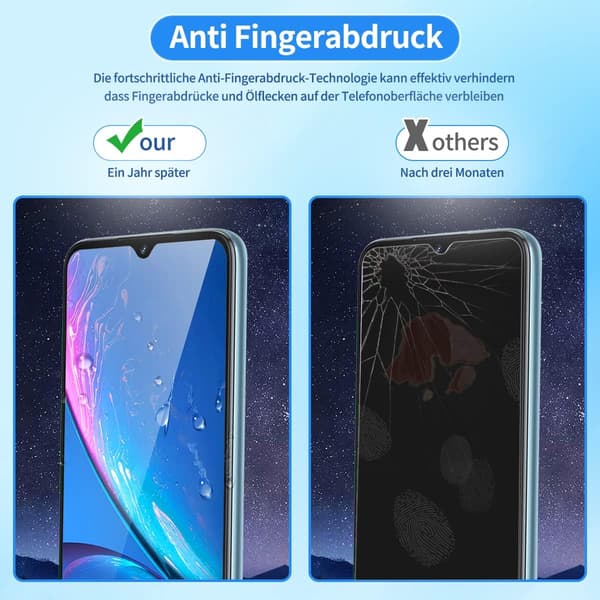 2x Hærdet glas til Blackview A55/A55 Pro 6,53" Stærk og holdbar 9 timer