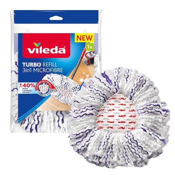VILEDA Turbo 3-i-1 mikrofiber spin-moppeindsats