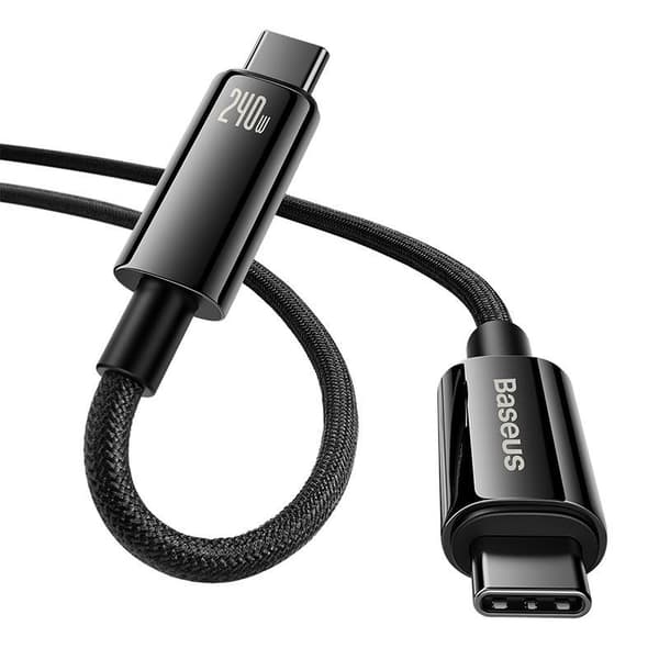 Baseus Tungsten Gold 240W USB-C til USB-C-kabel 1m (sort)