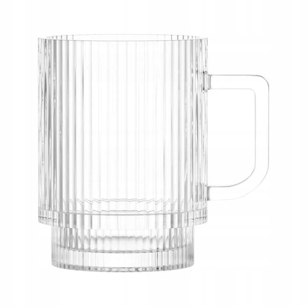 Lige glaskrus til lattekaffe, rillet, 300 ml, 1 stk. Selena