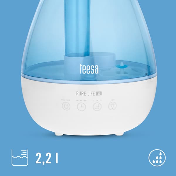 Ultralyd luftfugter 2,2L stille og effektiv LED-lampe 7 farver